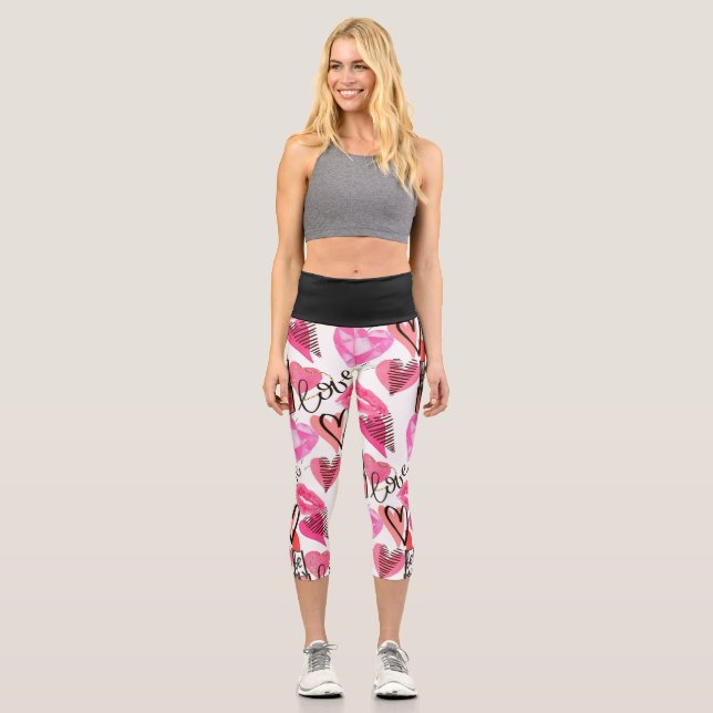  magic pattern capri leggings (Front)