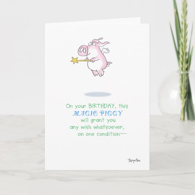 MAGIC PIGGY CARD (Front)