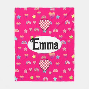 Magic pink candy world fleece blanket
