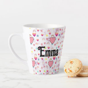 Magic pink candy world latte mug