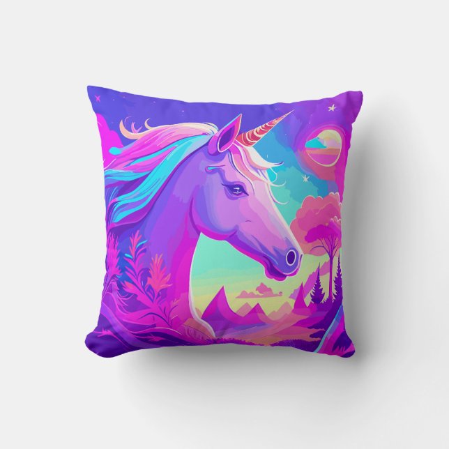 Magic Pink Unicorn Cushion (Front)