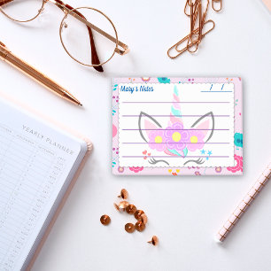 Magic Pink unicorn cute background 4" x 3" Post-it Notes