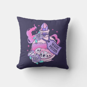 Magic Potion Cute Pink Halloween Potion Bottle Cushion