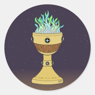 Magic Potion in Mazer and Chalice Combo Classic Round Sticker