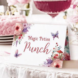 Magic Potion Punch Birthday Buffet Label Card