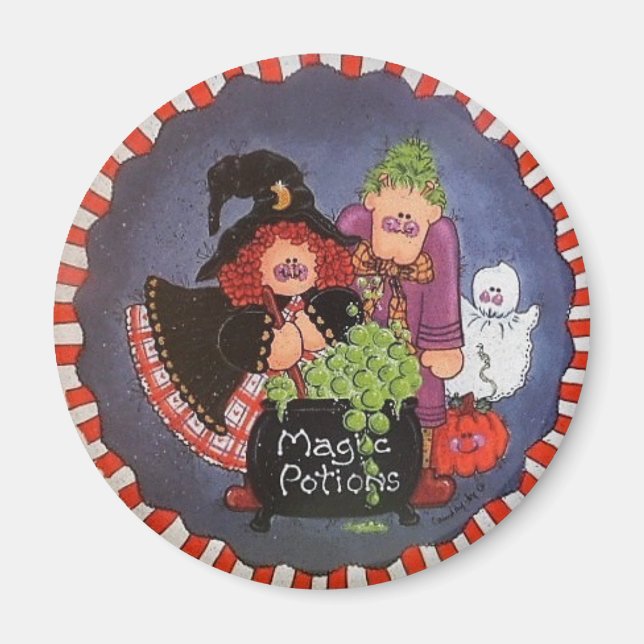 Magic Potions Button Magnet (Front)