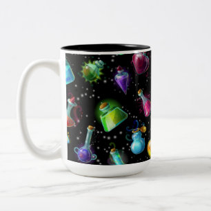 Magic Potions Pattern Two-Tone Coffee Mug