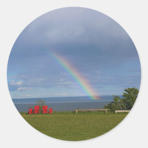 Magic Pouring into the Ocean Classic Round Sticker