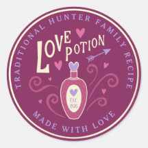 Magic Purple Love Potion Valentines Sticker 