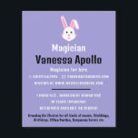 Magic Rabbit, Magician Advertising Flyer<br><div class="desc">Magic Rabbit,  Magician Advertising Flyers By The Business Card Store.</div>