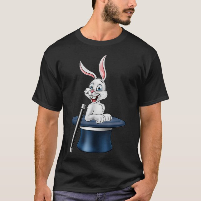 Magic Rabbit Magician Hat  T-Shirt (Front)