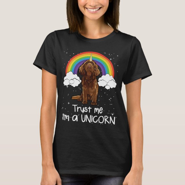 Magic Rainbow Unicorn Sussex Spaniel T-Shirt (Front)