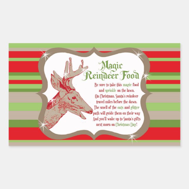 Magic Reindeer Food Stickers (Front)