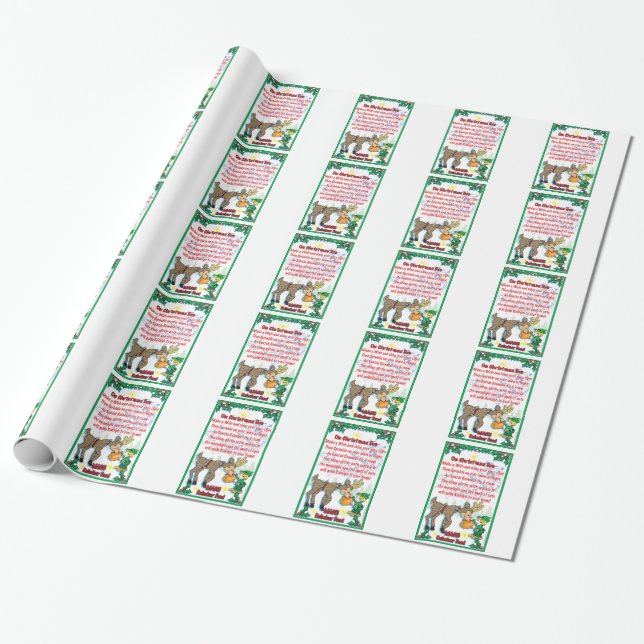 Magic Reindeer Food Wrapping Paper (Unrolled)