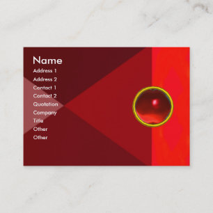 MAGIC RUBY , bright vibrant red Business Card
