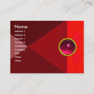 MAGIC RUBY , bright vibrant red pink Business Card