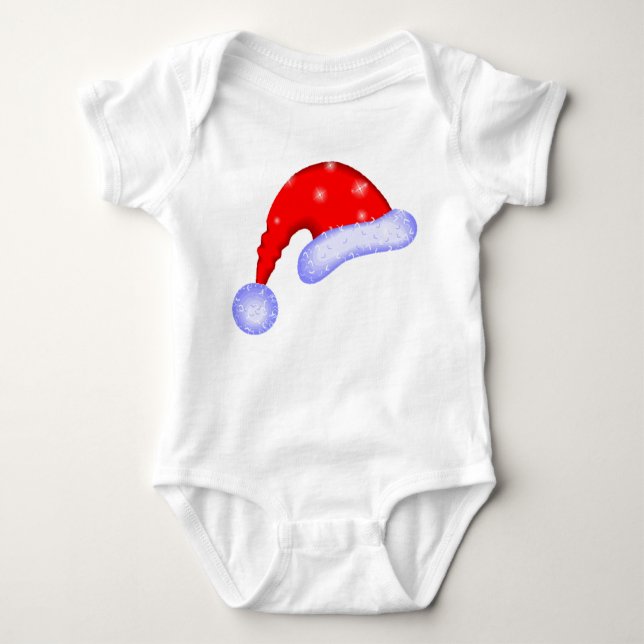 Magic Santa Hat Baby Bodysuit (Front)