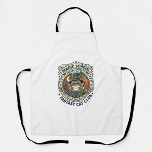 Magic School Fantasy Cat Cute Kitty Design - Magic Apron