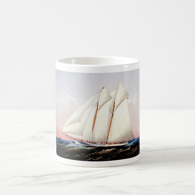 Magic, schooner yacht coffee mug (Center)