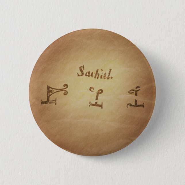 Magic Seal Angel Sachiel Protection Magic Charms 6 Cm Round Badge (Front)