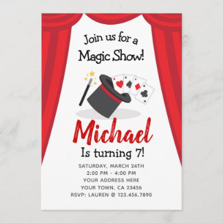 Magic Show Birthday Invitation