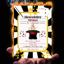 Magic Show Birthday Party Invitation
