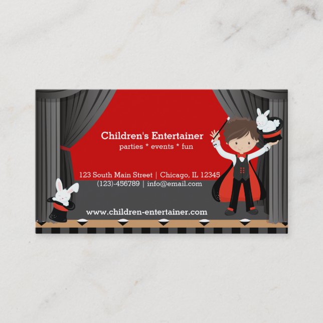 Magic Show Business Card (Front)