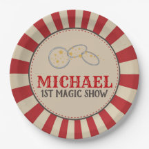 Magic Show Circus Birthday Party Paper Plate