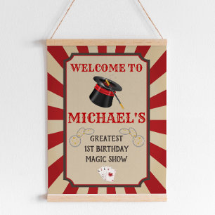 Magic Show Circus Birthday Party Sign