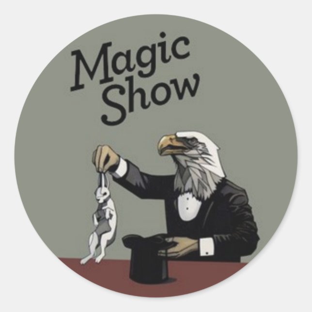 Magic Show Classic Round Sticker (Front)