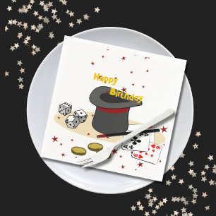 Magic Show Happy Birthday Kids Party Napkin
