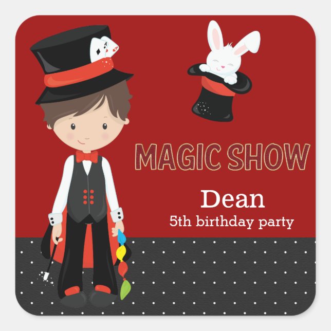 Magic Show Square Sticker (Front)