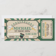 Magic Show Ticket Birthday Invitation