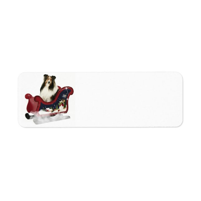 Magic Sleigh Sheltie Return Address Label (Front)