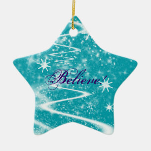 Magic Snow Sparkle Christmas Ceramic Ornament