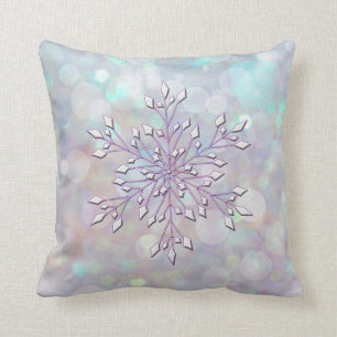 *~* Magic Snowflake Inner Peace Blue Lavender Cushion