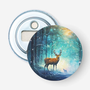 Magic Snowy Forest Art-82109 Bottle Opener