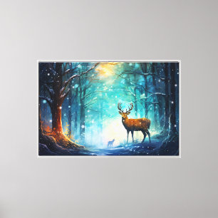 Magic Snowy Forest Art-82109 Canvas Print