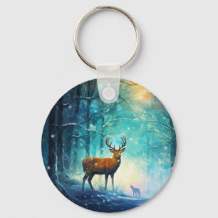 Magic Snowy Forest Art-82109 Key Ring