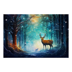 Magic Snowy Forest Art-82109 Poster