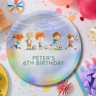 Magic soccer football birthday game paper plate