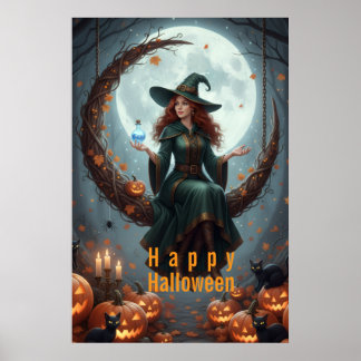 Magic Sorcery Halloween Family Poster