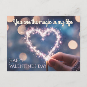 Magic sparkling heart Valentine's Day Card