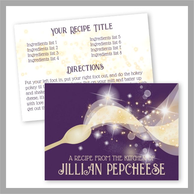 Magic spoon cooking baking keepsake recipe card (Creator Uploaded)