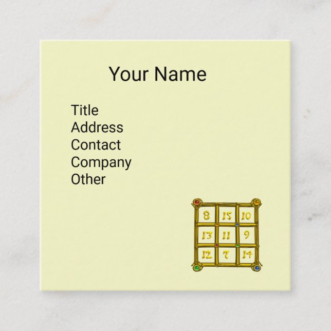MAGIC SQUARE 33 , Black Ivory Business Card (Front)