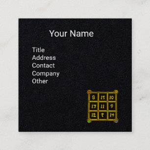 MAGIC SQUARE 33 , Black Paper Square Business Card