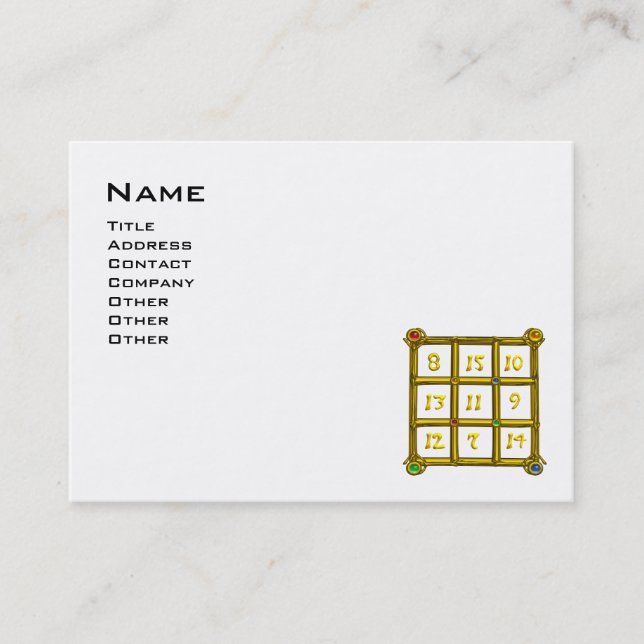 MAGIC SQUARE 33 ,Black White Business Card (Front)