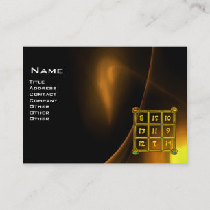 MAGIC SQUARE 33 , Yellow Brown Black Business Card