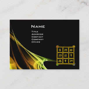 MAGIC SQUARE 33 , Yellow Brown Black Business Card
