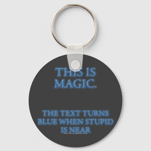 Magic Stupid Warning Key Ring (Front)